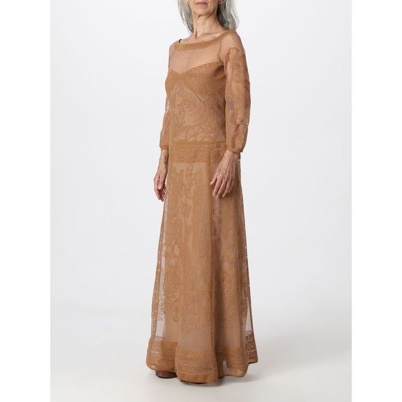 Alberta Ferretti Dress Woman Brown - Picture 3 of 4